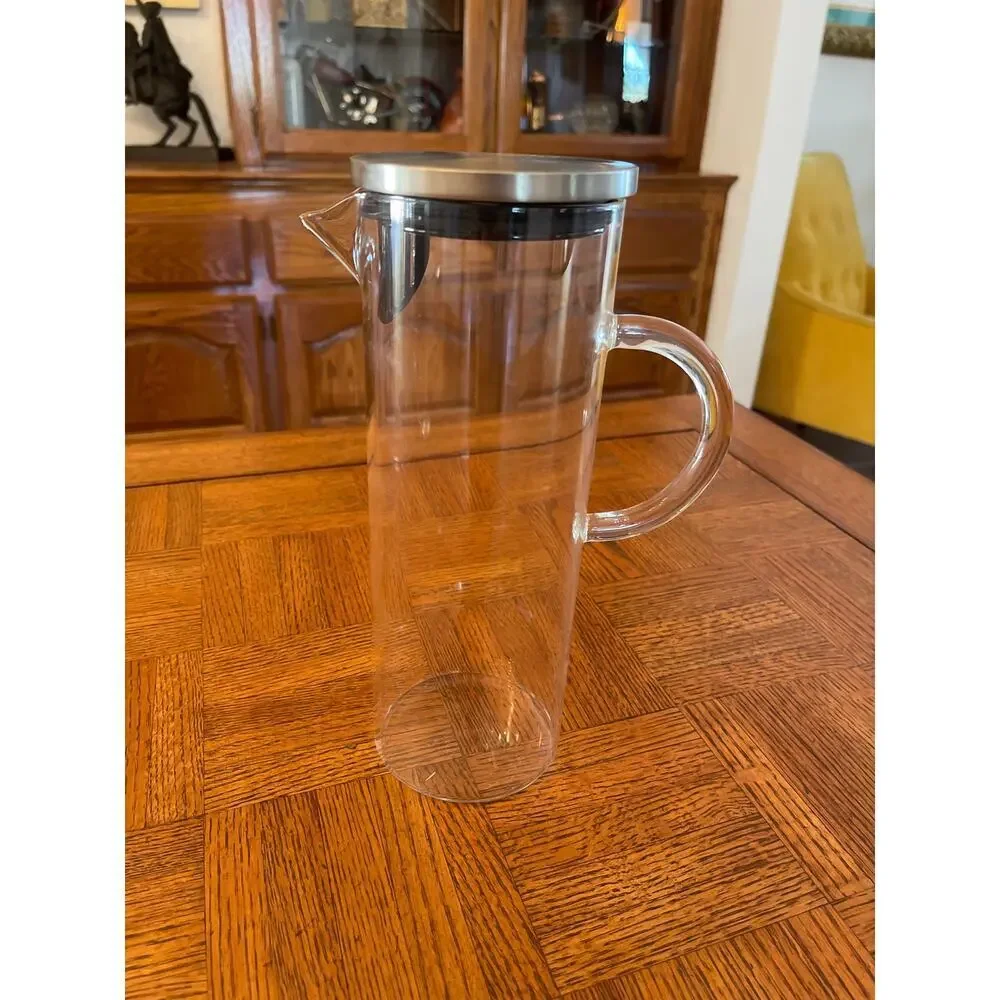 Click Clack Pitcher, Large/1.3 L/1.4 quart, Stainless Steel